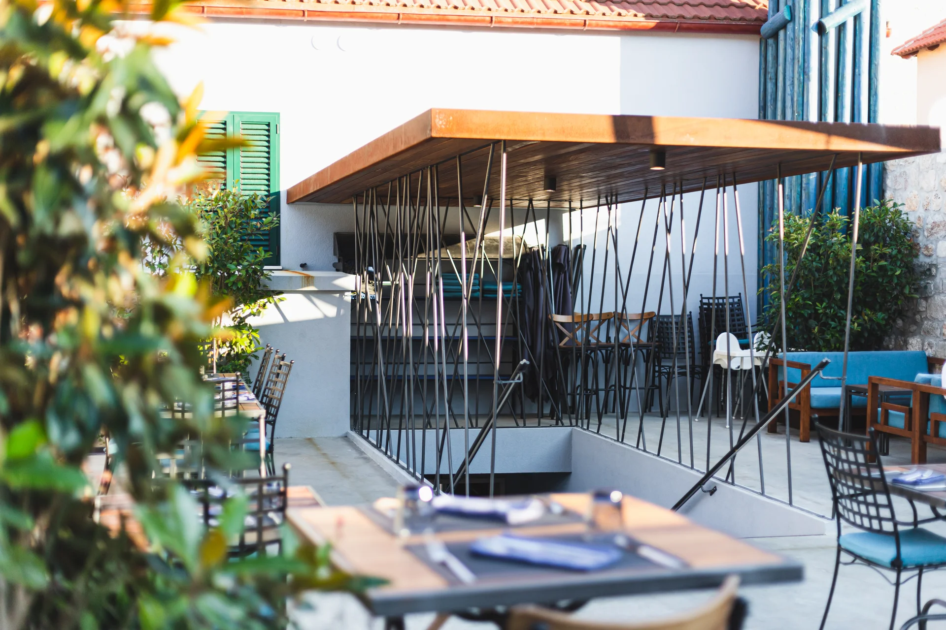 Interior of Boket78 restaurant in Bol, Brač